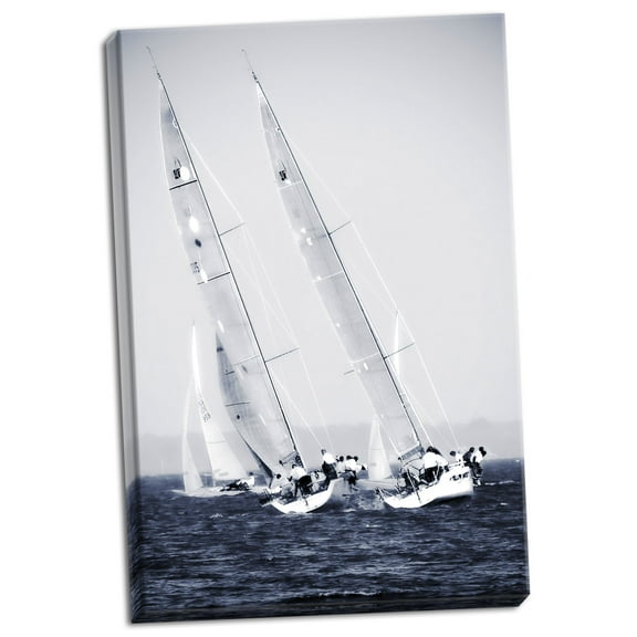 Gango Home Decor Summertime Race 6 by Alan Hausenflock (Ready to Hang); One 24x36in Hand-Stretched Canvas