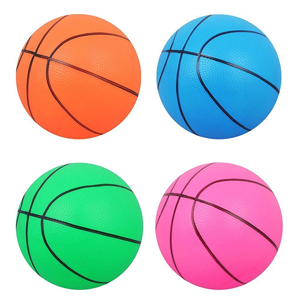 Mini Bouncy Basketball Kids Indoor/Outdoor Sports Ball Pet Dog Pretend Play Toys