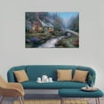 thumbnail image 4 of Twilight Cottage Wall Art Poster Scroll Canvas Painting Picture Living Room Decor Home 12x18inch(30x45cm), 4 of 6