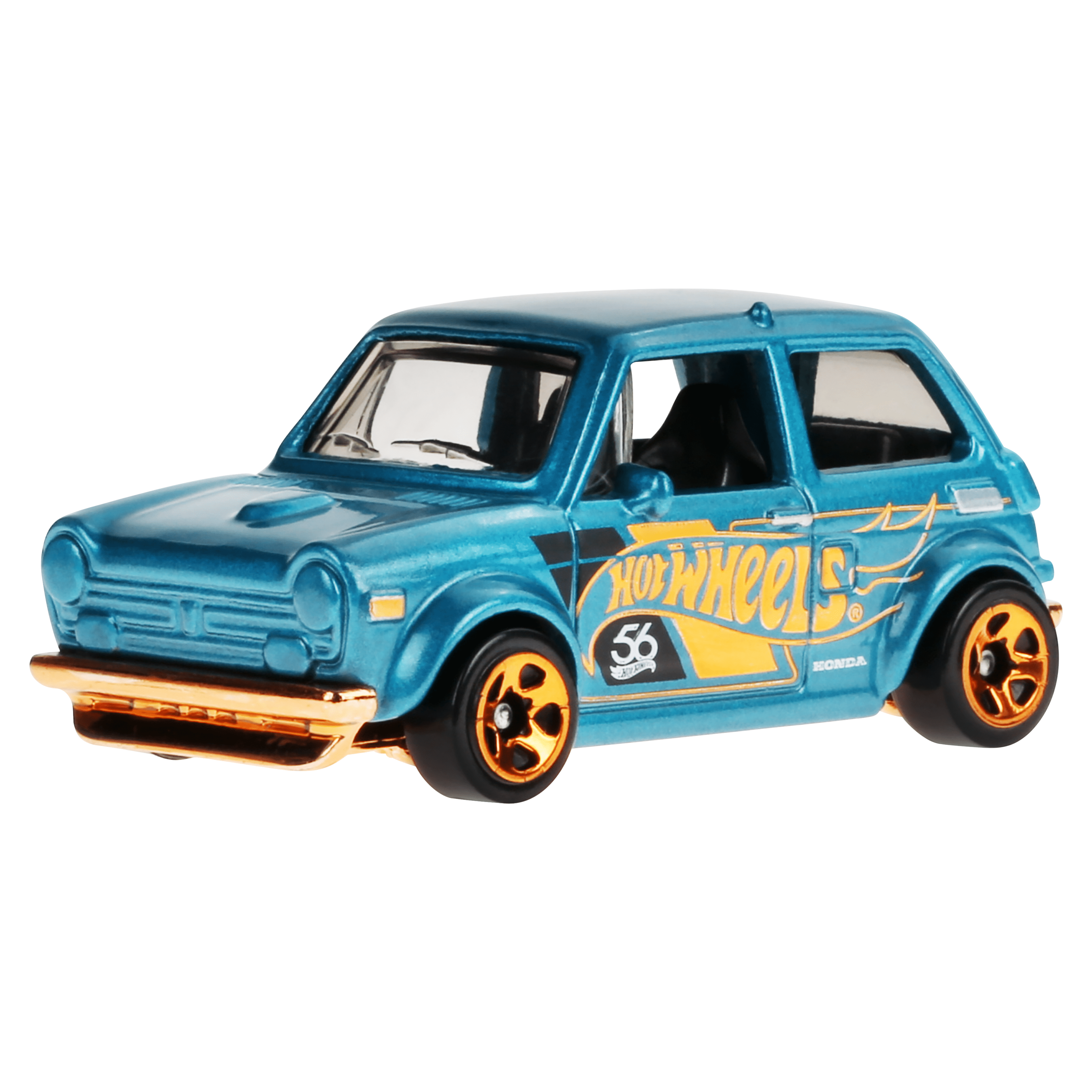 Hot Wheels 1:64 Scale Die-Cast Toy Car or Truck with Turquoise- & Copper-Colored Deco, CS '70 Honda N600