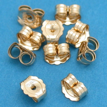 5 Pairs 14K Gold Filled Earring Backs Jewelry Ear Nuts, This is a new set of 5 pairs of 14 karat gold filled light friction earring backs By FindingKing