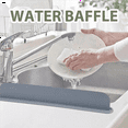 thumbnail image 5 of 2X Reusable Sink Splash Guard Silicone Countertop Water Baffle Prevent Splashing Out Board Bathroom Kitchen Tool, 5 of 7