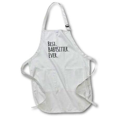 3dRose Best Babysitter Ever - Child-minder gifts - a way to say thank you for looking after the kids - Medium Length Apron, 22 by