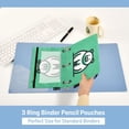 thumbnail image 5 of Ckdifva Cute Bear Pencil Pouch 3 Ring Zipper Pencil Case Binder Pockets Clear Top Cosmetic Bag 2 Pack, 5 of 6