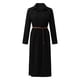 thumbnail image 5 of Vestido camisero largo con botones para mujer - Cuello con solapa, manga larga, vestido informal con cinturón - Tejido de poliéster, adecuado para invierno, tallas asiáticas, 5 of 6