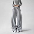 thumbnail image 7 of TIREOW Girls Wide Leg Sweatpants Elastic High Waist Lace Trim Sweat Pants Loose Casual Sports Trousers Street Style Trousers, 7 of 7