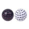 thumbnail image 1 of lionlar 2Pcs Acrylic 100 Sided Polyhedral for Board Game Black White, 1 of 7