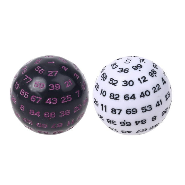 Dados de Juego Hugo 100 Lados Blanco Negro Juego Familiar