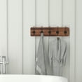thumbnail image 3 of Flash Furniture Daly Rustic Rectangle Wood Coat Rack with Shelf/Storage, Rustic Brown, 3 of 12