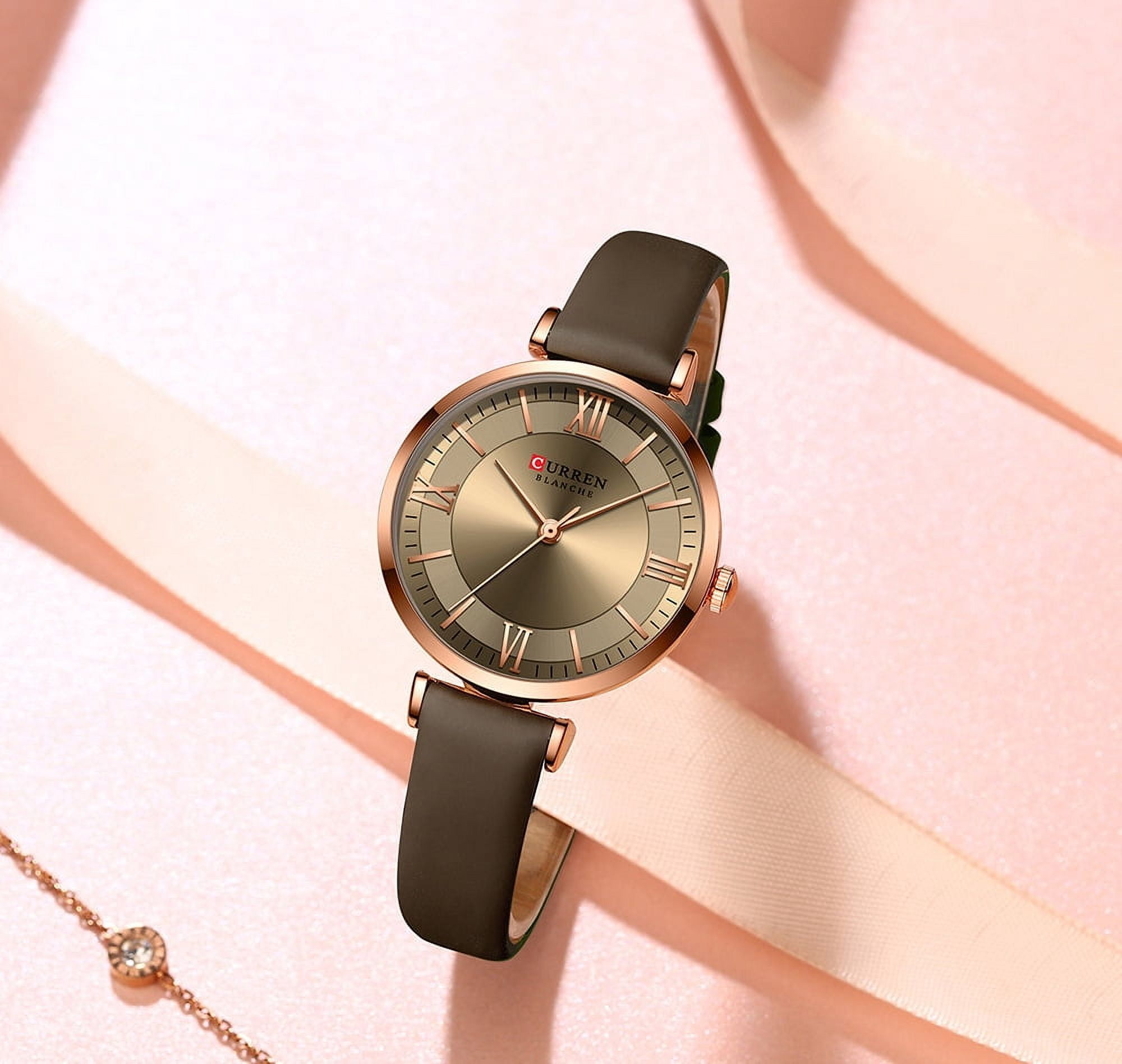 Women's watches, fashionable and casual women's watches with leather straps, wristwatches