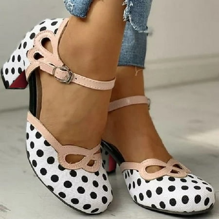 

〖Yilirongyumm〗 White 39 Sandals Women Buckle Womens Round Flat Casual Single Ladies Sandals Toe Shoe Comfortable Strap Women s Sandals