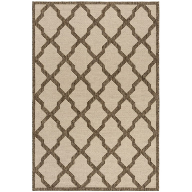 Safavieh Linden Lattice 9 x 12 Creme/Brown Indoor Trellis Coastal Area Rug Safavieh Linden Lattice 9 x 12 Creme/Brown Indoor Trellis Coastal Area Rug