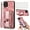Pink, variant on Phone Case for Samsung Galaxy A42 5G Wallet Cover with Tempered Glass Screen Protector and Lanyard Wrist Strap Slim Stand Card Holder Slot Leather Cell A 42 G5 42A S42 4G 2021 Women Men Purple