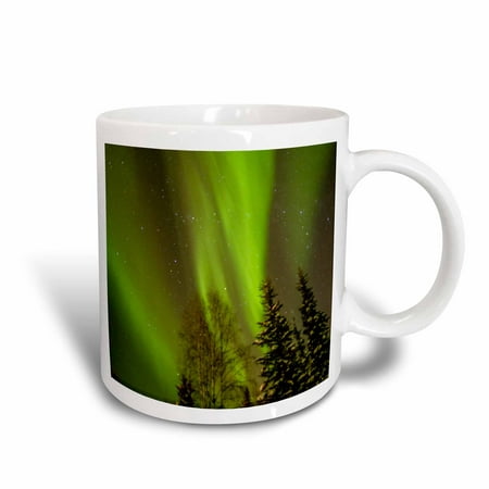 

3dRose USA Alaska Central Alaska Aurora Northern Lights - Ceramic Mug 15-ounce