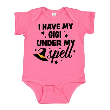 

Inktastic I Have My Gigi Under My Spell with Cute Witch Hat Boys or Girls Baby Bodysuit