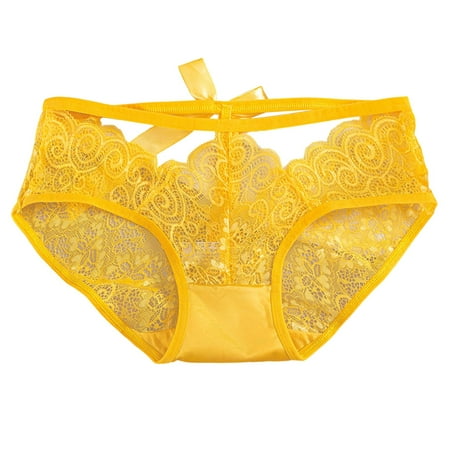 IUJSOY Cheeky Underwear for Women Cheeky Panties Lace Stretch High Cut Seamless Ice Silk Briefs
