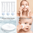 thumbnail image 4 of RAGUPEL 2026 New 300Pcs Premium Cotton Rounds Disposable Cosmetic Pads Double Sided Makeup Remover Pads for Makeup Removal Facial Cleansing Sensitive Skin Daily Use Spa Treatments Travel, 4 of 7