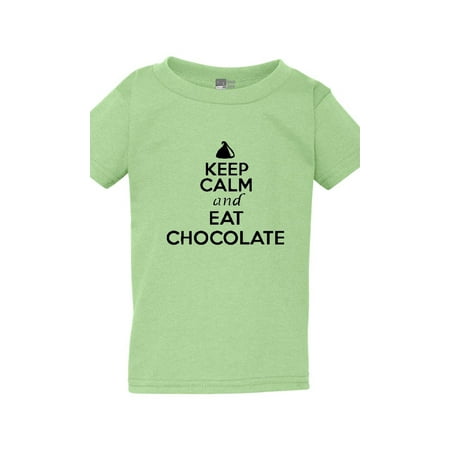

Keep Calm and Eat Chocolate Sweets Desserts Funny Toddler Kids T-Shirt Tee