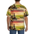 thumbnail image 5 of KLL Red Wine Glasses Print Men's Shirt Short Sleeve Button Down Summer Cuba Beach Shirts- X-Large, 5 of 7