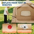 thumbnail image 5 of Memoryfield 10'x8' Quick-Setup Inflatable Camping Tent for 4-6 People, Large Family Air Tent w/roof Window & Awning, Stove Jack, Hand Pump, 5 of 13