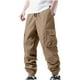thumbnail image 1 of Pantalones largos para hombre, lisos, informales, con múltiples bolsillos, para exteriores, rectos, para fitness, cargo, de nailon., 1 of 6