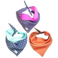 thumbnail image 1 of Bandanas para perros set de 3 piezas talla chica - Ajedrez Rosa, 1 of 5