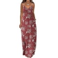 thumbnail image 2 of IROINNID Women's Sundress Summer Boho Printed Hoop Sling Beach Maxi Dress With Pockets V-Neck Dress, 2 of 5