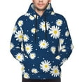 thumbnail image 4 of Hoodies for Men - Starry Sky Blue Daisies Flowers Long Sleeve Comfrt Men'S Fashion Hoodies & Sweatshirts, Sweatshirts for Men Hoodies Pullover Clothing Clothes with Pouch, 4 of 7