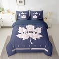 thumbnail image 2 of Erosebridal Marple Print Bedding Sets Twin Size, Toronto Comforter Sets with Sheets, Fall Plant Reversible Bed Set, Ultra Soft Bedroom Decoration, 7 Pieces, 2 of 4