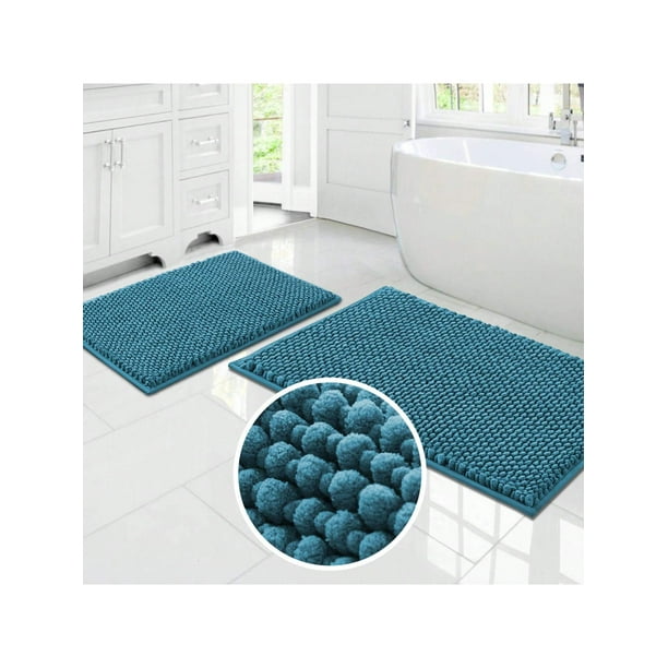 Plush bathroom rug sets discount