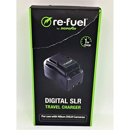 Digipower - DSLR Travel Charger For Nikon Replacement Batteries (EN-EL14/EL15) - Black