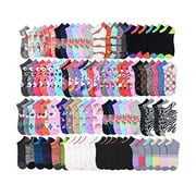 6 Pairs - Women's Socks - Ankle Cut, Low Cut, No Show, Footie, Casual Girls in 60 Colorful Patterns (Size 9-11)