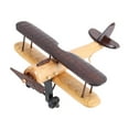 thumbnail image 2 of MERIGLARE Modèle d'Avion Rétro Décoration Créative 3D pour Intérieur Chambre Bureau Marron, 2 of 9