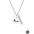 thumbnail image 2 of Delight Jewelry Resin White Lamb Silvertone Balance Bar Charm Necklace, 23", 2 of 4