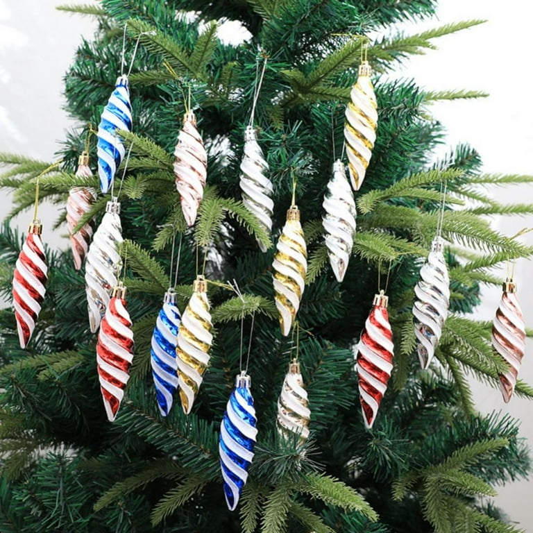 Decor Store 3Pcs Tree Shape Christmas Pendant Pile Coating