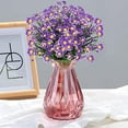 thumbnail image 5 of Sinhoon 8 Bundles Artificial Daisy Flowers UV Resistant Outdoor Decoration-Spring Decor Faux Plastic Greenery Shrub Plant Indoor Outside Hanging Planter Home Garden Window Box Décor(Purple), 5 of 6