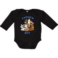 thumbnail image 3 of Inktastic Farmer Boy with Happy Farm Animals Boys or Girls Long Sleeve Baby Bodysuit, 3 of 5