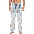 thumbnail image 2 of FREEAMG Flying Butterflies Pajama Pants for Men, Men's Separate Bottoms, Pure Cotton Comfortable Lounge Pants for Men（517）, 2 of 7