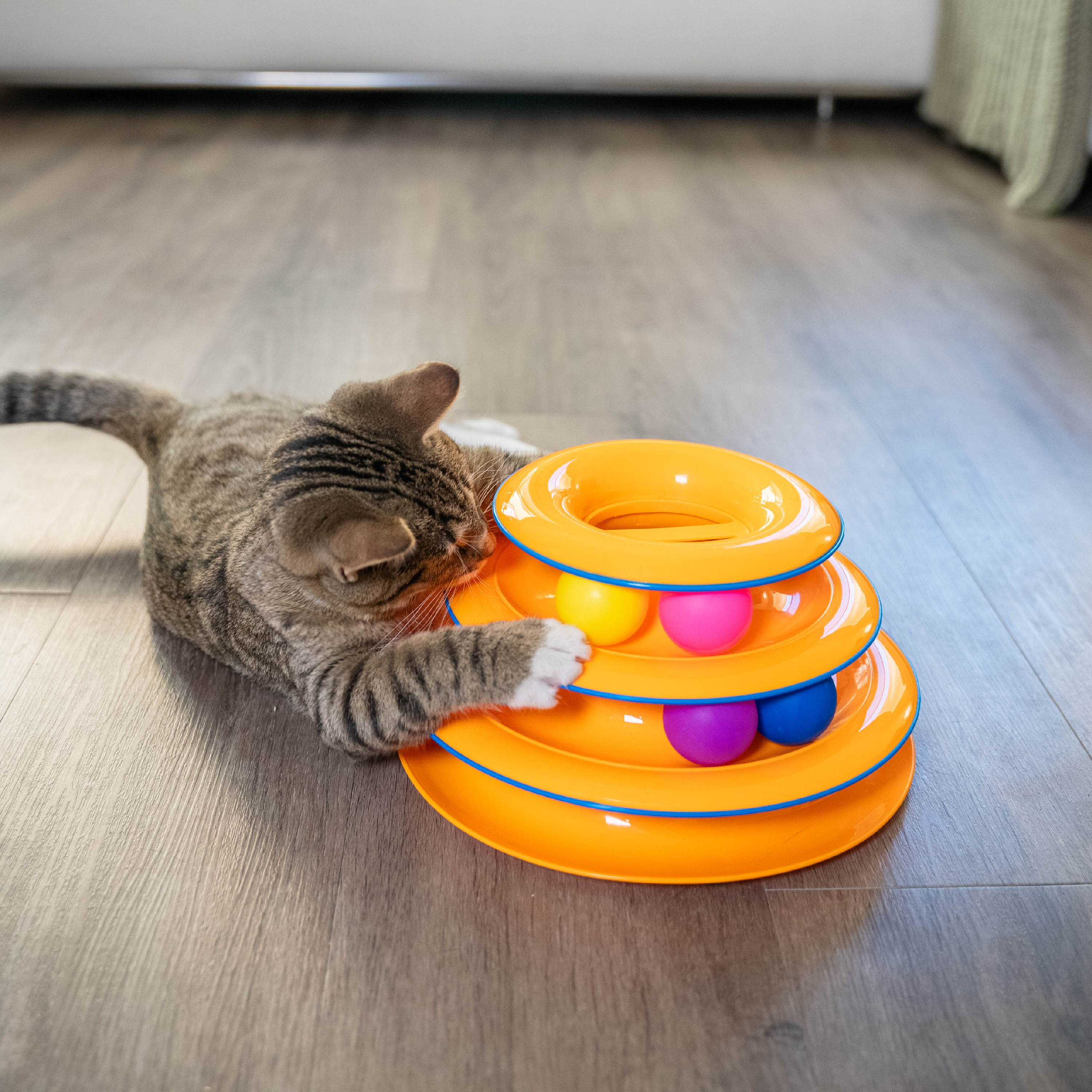 Catstages Tower of Tracks Interactive Cat Toy, 6 Balls photo 5