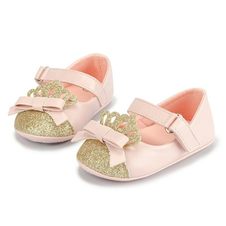 

Infant Baby Girls Non-Slip Soft Sole Leather Shoes Princess Shoes