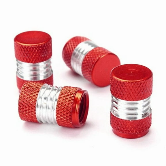 4Pcs Universal Valve Stem Wheel Caps Dust Cover For Cars Trucks Bike Sport Red