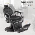 thumbnail image 6 of OmySalon Retro Barber Chair Heavy Duty Professional Salon Chair Reclining, Hydraulic All Purpose Hairdressing Chair for Hair Stylist,Gold&Black, 6 of 21