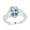 Criss cross, variant on 925 Sterling Silver Birthday Christmas Gifts for Women Sky Blue White Topaz Heart Solitaire November Birthstone Ring for Women Love Statement Handmade Size 7 Ct 1.7