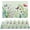 Butterfly Floral Green, variant on Table Placemats Set of 4,Washable Wipeable PVC Vinyl Woven,Heat Resistant Placemats for Dining Tables,11.7x17.5 Inch Place Mats Indoor Set of 4,Red Rose