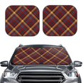 thumbnail image 2 of Bingfone Buffalo Check Plaid Windshield Sun Shade 2-Piece Foldable Car Front Window Sunshade for Most Sedans SUV Truck-Small, 2 of 6