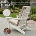 thumbnail image 6 of Ottowood Outdoor Adirondack Chair Cushions Set of 4 - Removable Covers, Water-Repellent, Fade-Resistant, Non-Slip Bottom & Securing Straps, Universal Fit for Most Chairs - Beige, 6 of 8