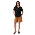 thumbnail image 3 of Sucegi Black Loose Casual Short-sleeved New Summer Women's Shirt, 3 of 5