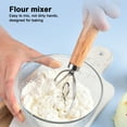 thumbnail image 2 of LShunze Danish Dough Whisk, 13" Stainless Steel Bread Dough Mixer Wooden Handle for Sourdough Making Mixing Whisking Tool, 2 of 7