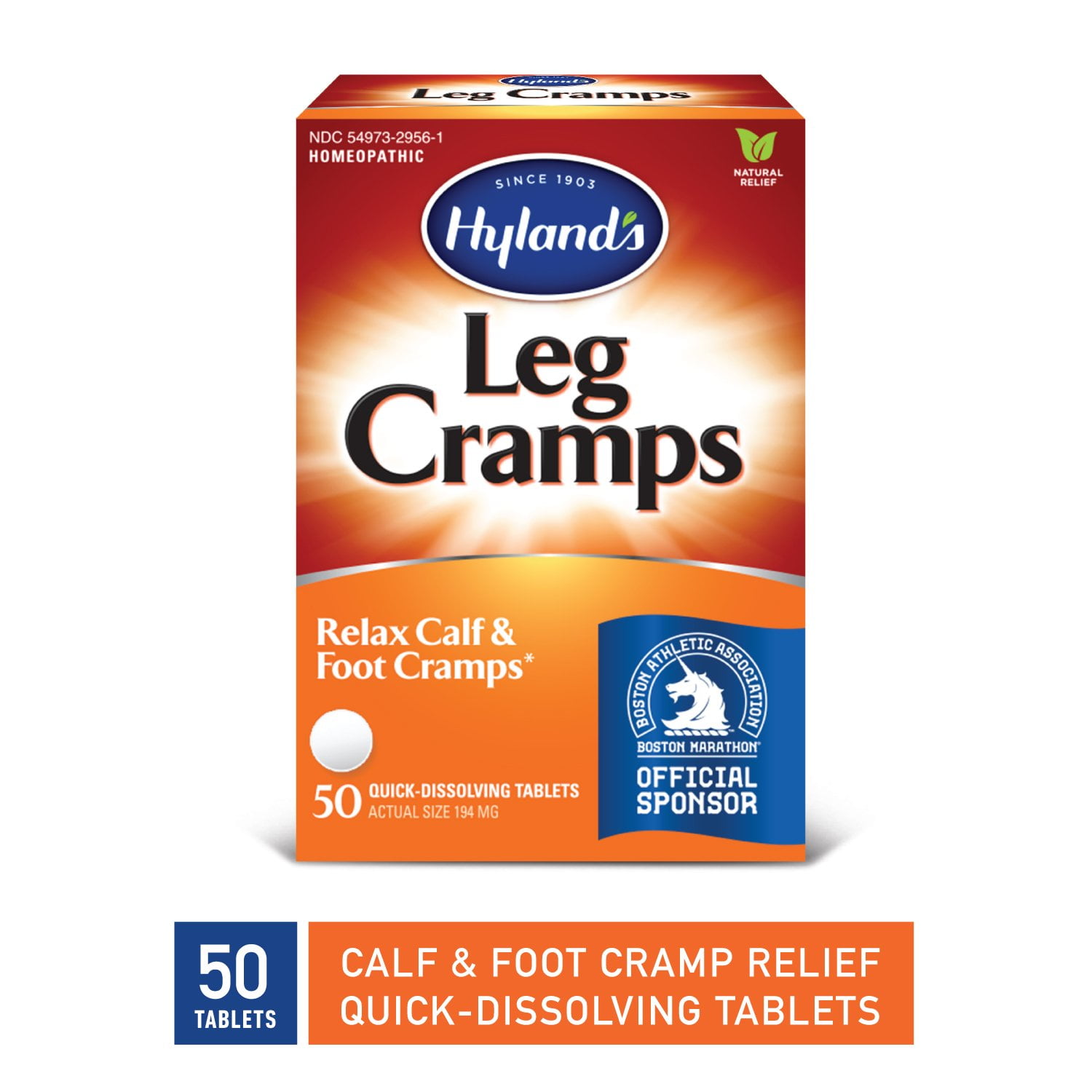 Hylands Leg Cramps Calf and Foot Cramp Relief Homeopathic Tablets 50 ct
