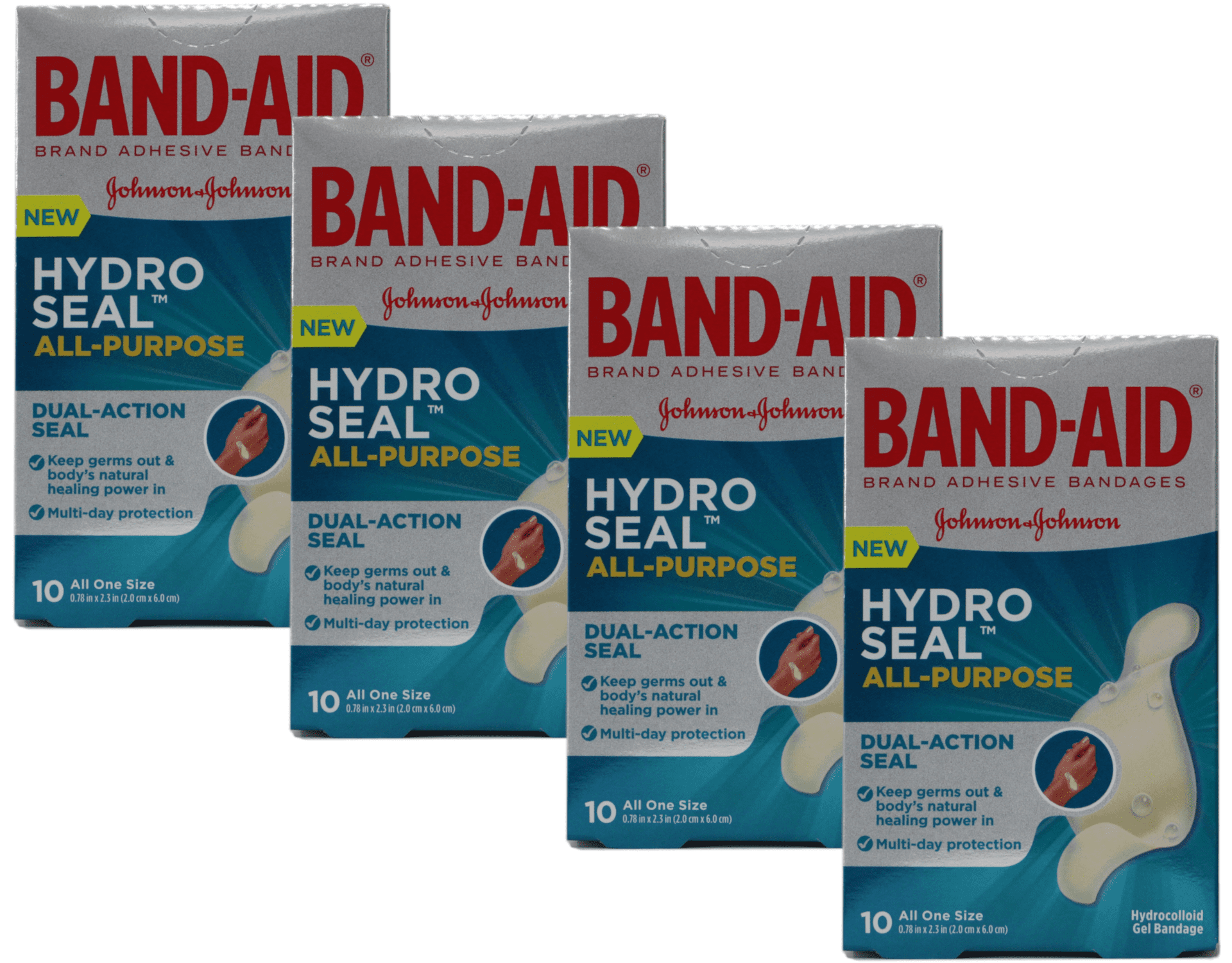 BandAid Brand Hydro Seal All Purpose Adhesive Bandages, 10 Count (Pack